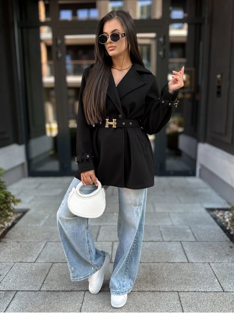 PŁASZCZ LANCASTER CZARNY