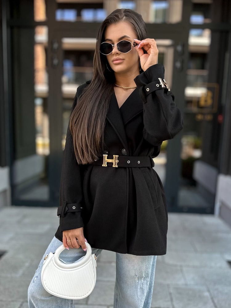 PŁASZCZ LANCASTER CZARNY