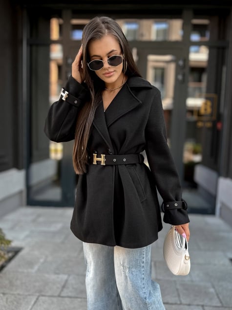 PŁASZCZ LANCASTER CZARNY