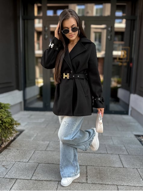 PŁASZCZ LANCASTER CZARNY