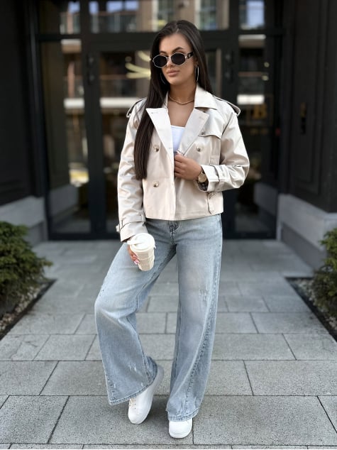 PŁASZCZ TRENCZ DELAWARE BEŻOWY