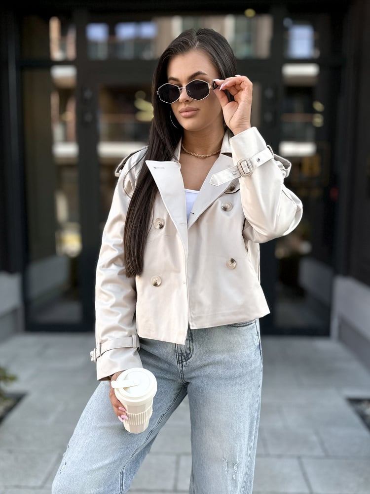 PŁASZCZ TRENCZ DELAWARE BEŻOWY