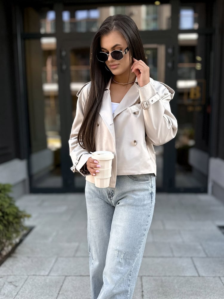 PŁASZCZ TRENCZ DELAWARE BEŻOWY