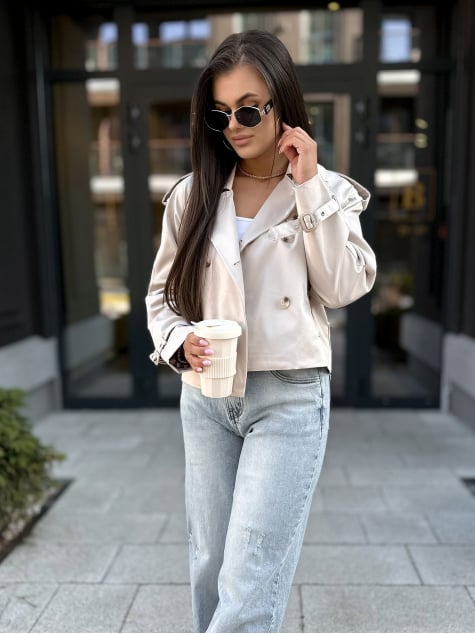 PŁASZCZ TRENCZ DELAWARE BEŻOWY