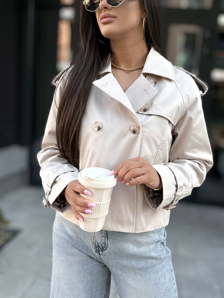 PŁASZCZ TRENCZ DELAWARE BEŻOWY