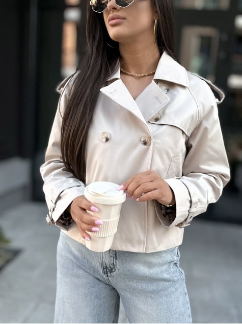 PŁASZCZ TRENCZ DELAWARE BEŻOWY