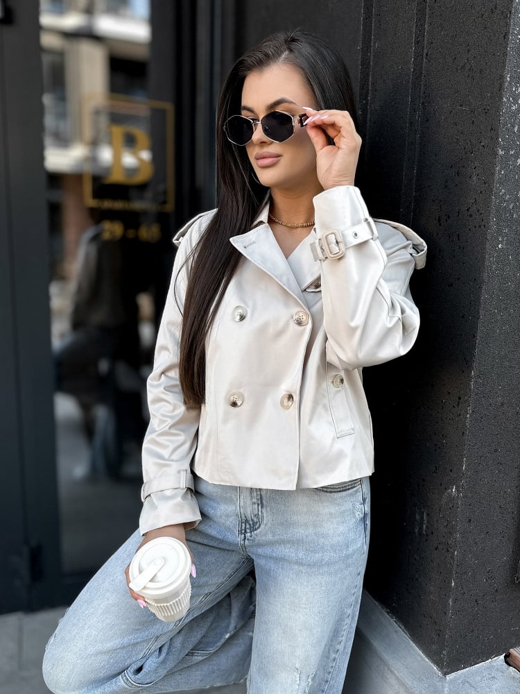 PŁASZCZ TRENCZ DELAWARE BEŻOWY