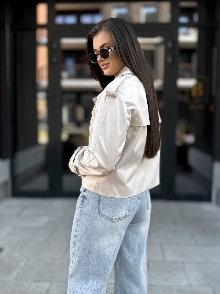 PŁASZCZ TRENCZ DELAWARE BEŻOWY