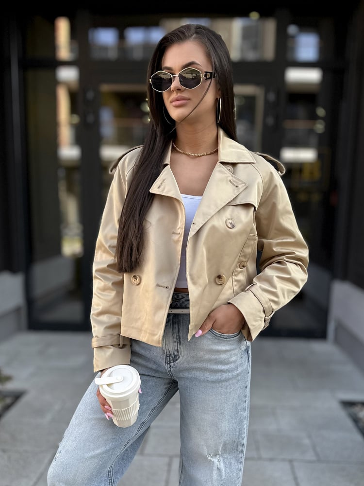 PŁASZCZ TRENCZ DELAWARE KARMELOWY