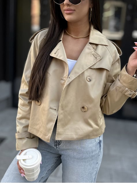 PŁASZCZ TRENCZ DELAWARE KARMELOWY