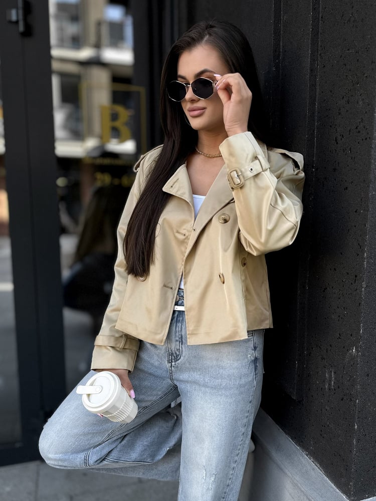 PŁASZCZ TRENCZ DELAWARE KARMELOWY