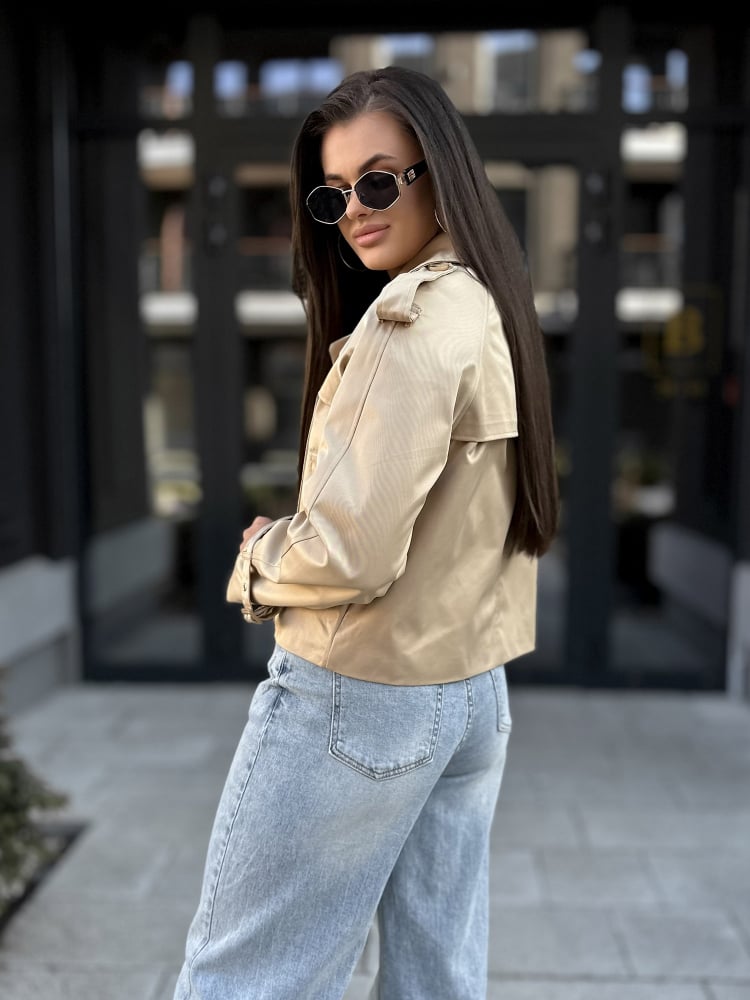 PŁASZCZ TRENCZ DELAWARE KARMELOWY