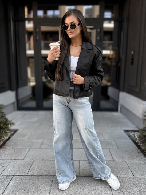 PŁASZCZ TRENCZ DELAWARE CZARNY