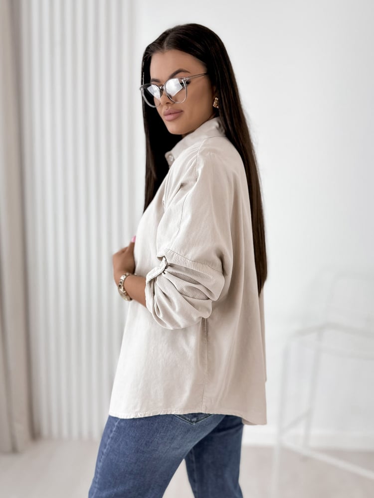 KOSZULA SZTRUKSOWA APOLINARE BEŻOWA