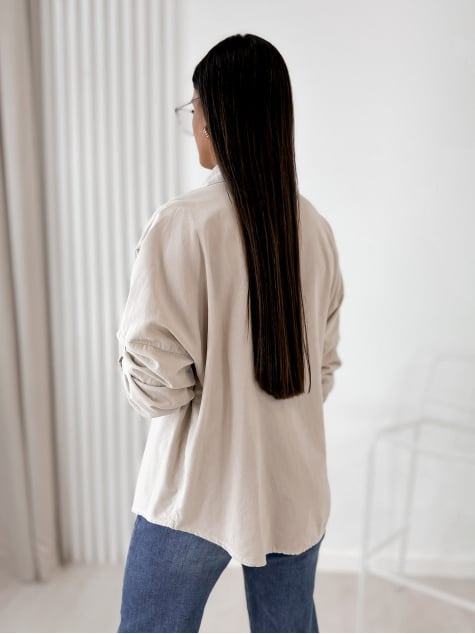 KOSZULA SZTRUKSOWA APOLINARE BEŻOWA