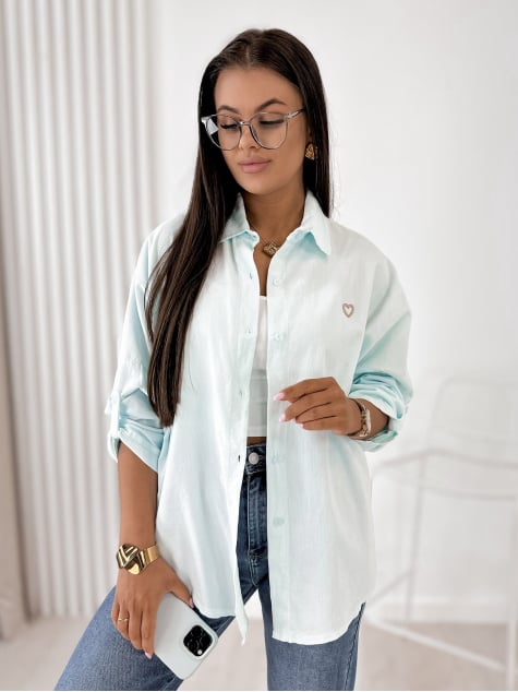 KOSZULA SZTRUKSOWA APOLINARE MIĘTOWA