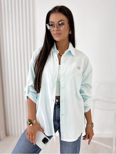 KOSZULA SZTRUKSOWA APOLINARE MIĘTOWA