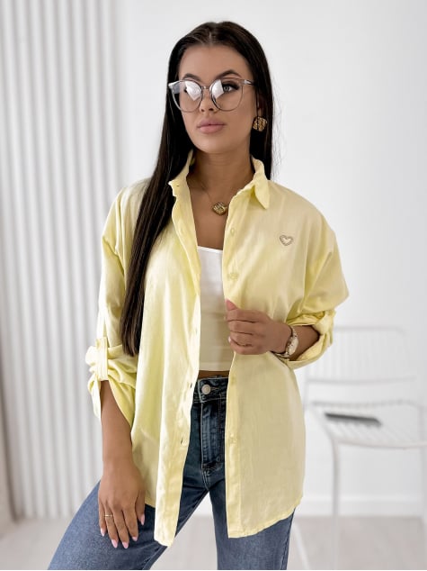 KOSZULA SZTRUKSOWA APOLINARE ŻÓŁTA