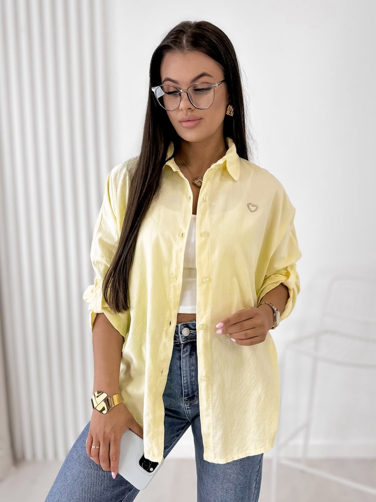 KOSZULA SZTRUKSOWA APOLINARE ŻÓŁTA