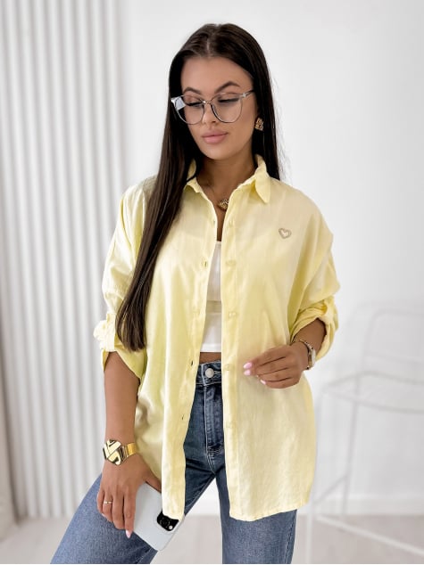 KOSZULA SZTRUKSOWA APOLINARE ŻÓŁTA