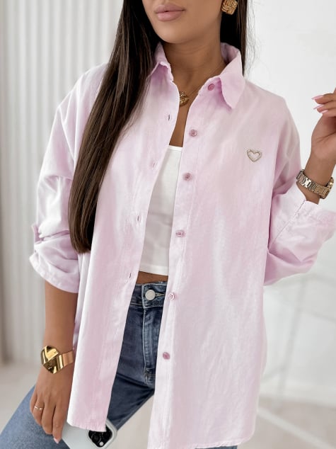 KOSZULA SZTRUKSOWA APOLINARE PUDROWY RÓŻ