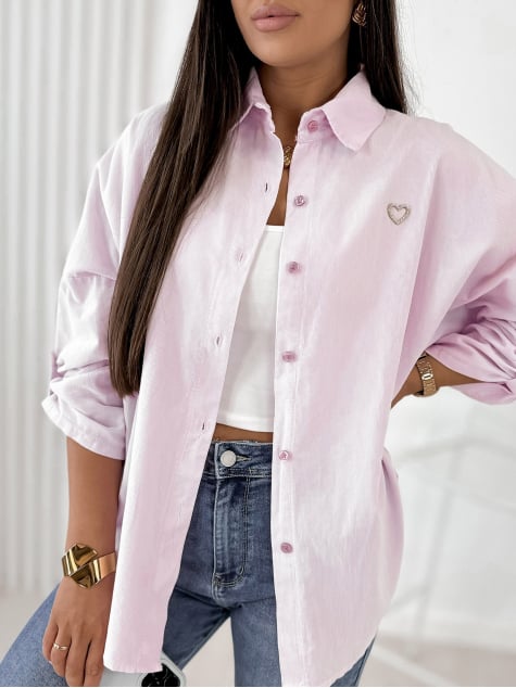 KOSZULA SZTRUKSOWA APOLINARE PUDROWY RÓŻ