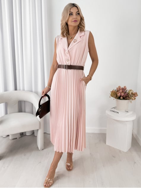 SUKIENKA CHANTILLY PUDROWY RÓŻ