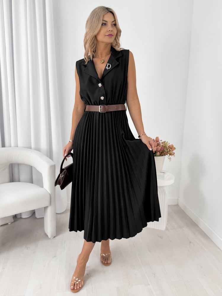 SUKIENKA CHANTILLY CZARNA