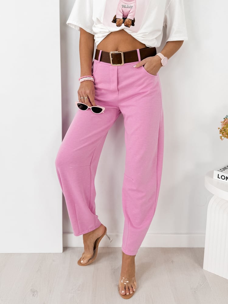 SPODNIE ARETINO JASNORÓŻOWE