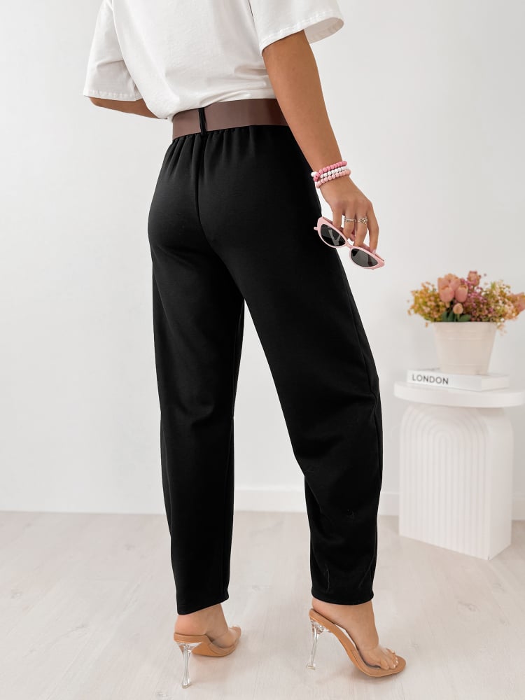 SPODNIE ARETINO CZARNE