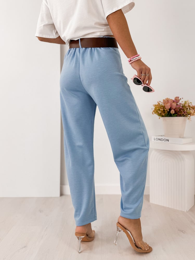 SPODNIE ARETINO BŁĘKITNE