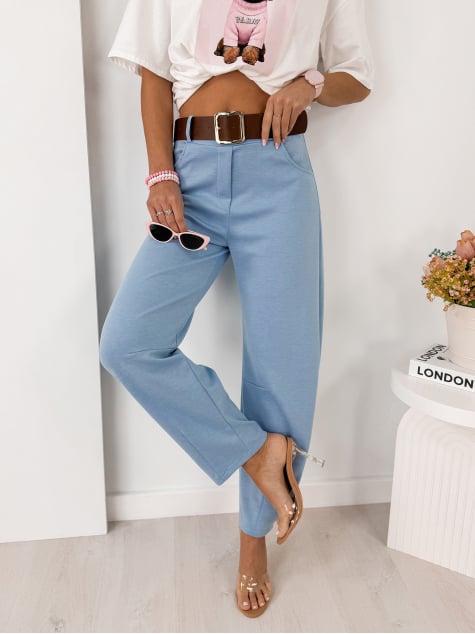 SPODNIE ARETINO BŁĘKITNE