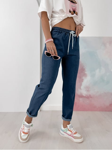 SPODNIE GRECO GRANATOWE