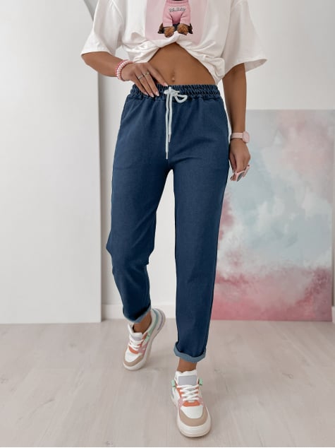 SPODNIE GRECO GRANATOWE