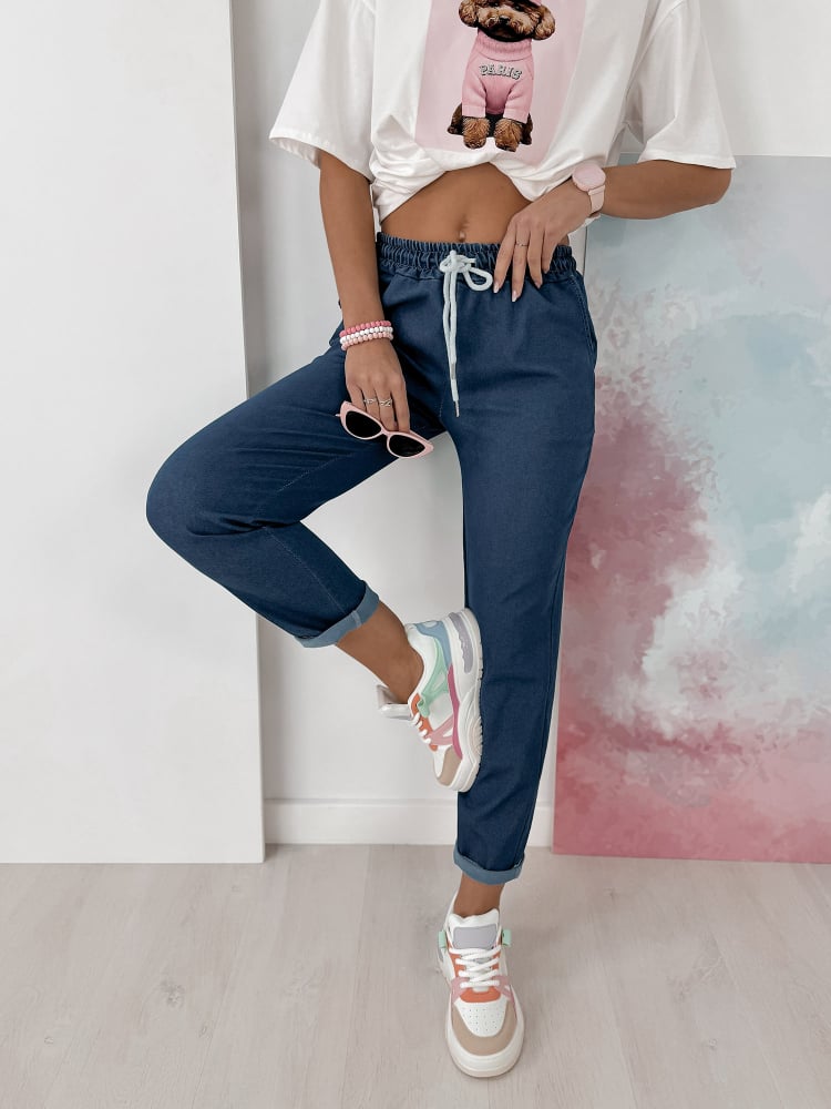 SPODNIE GRECO GRANATOWE