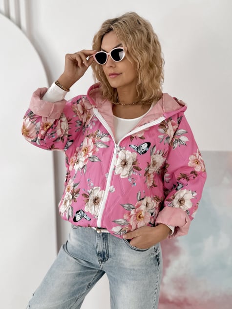 KURTKA BOTANICO RÓŻOWA