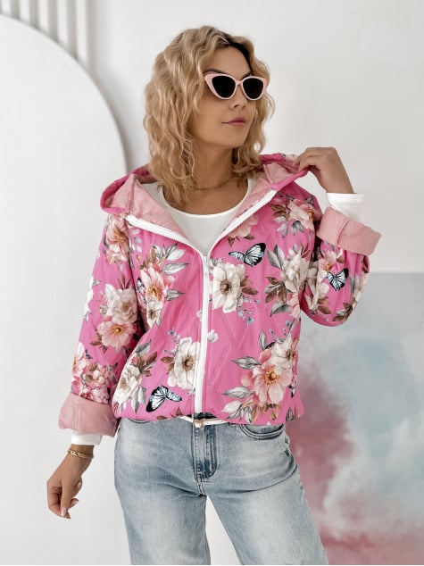 KURTKA BOTANICO RÓŻOWA