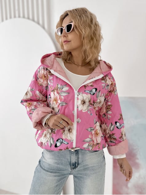 KURTKA BOTANICO RÓŻOWA