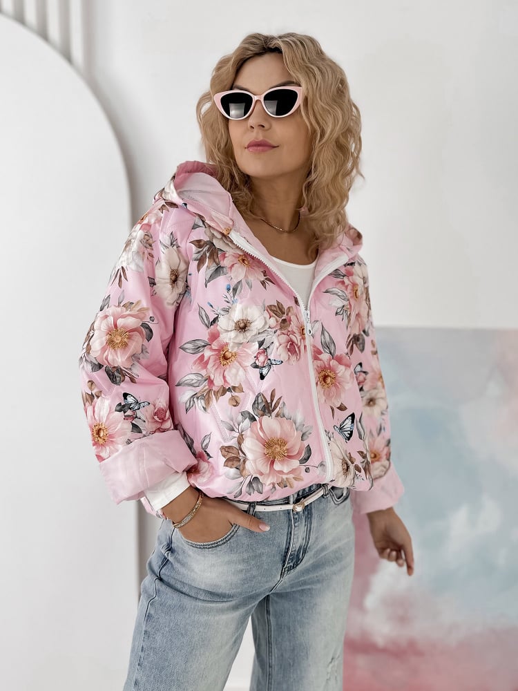 KURTKA BOTANICO JASNORÓŻOWA