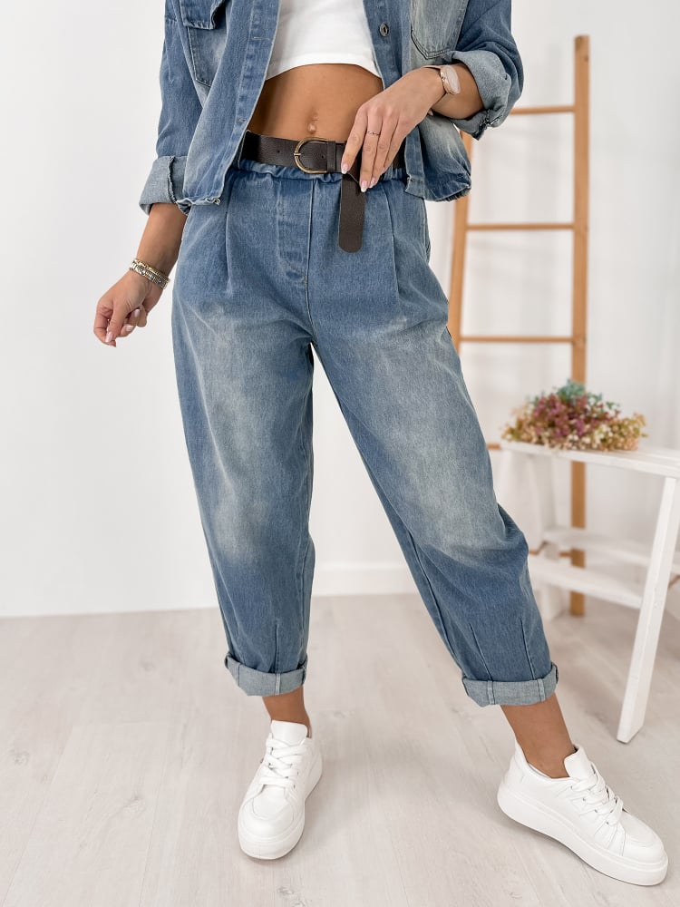 KOMPLET PRARIE JEANSOWY