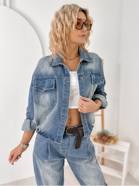 KOMPLET PRARIE JEANSOWY