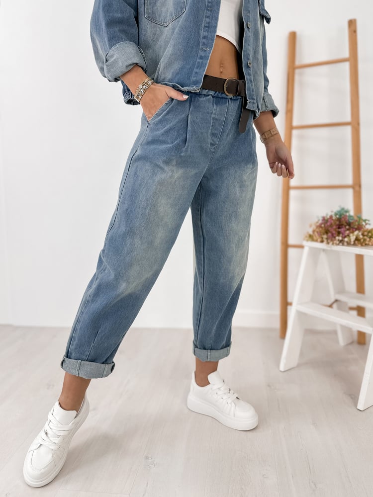 KOMPLET PRARIE JEANSOWY