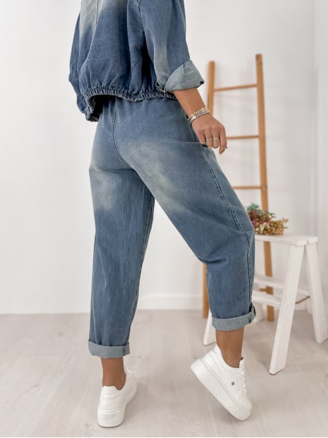 KOMPLET PRARIE JEANSOWY