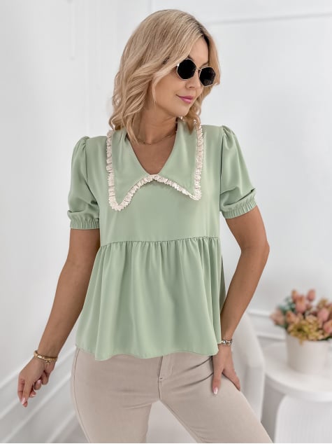 BLUZKA CARDINI PISTACJOWA