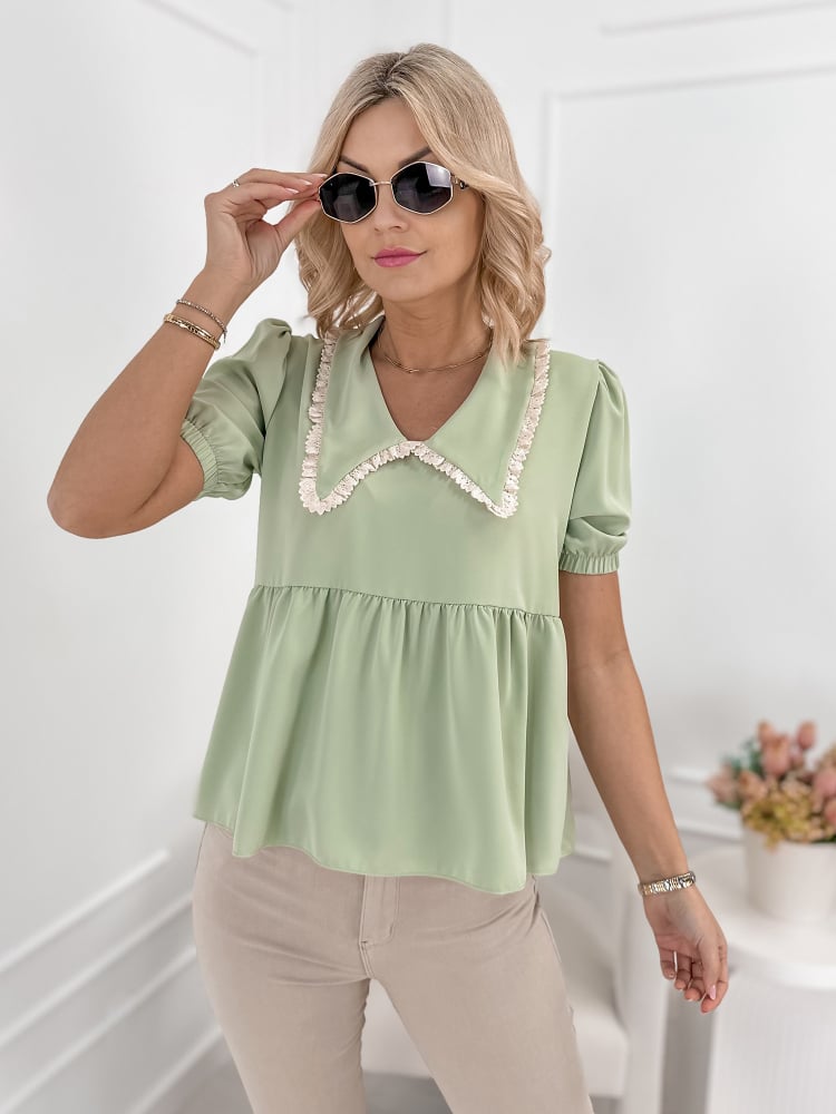 BLUZKA CARDINI PISTACJOWA