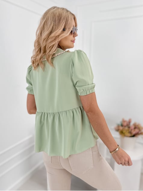 BLUZKA CARDINI PISTACJOWA