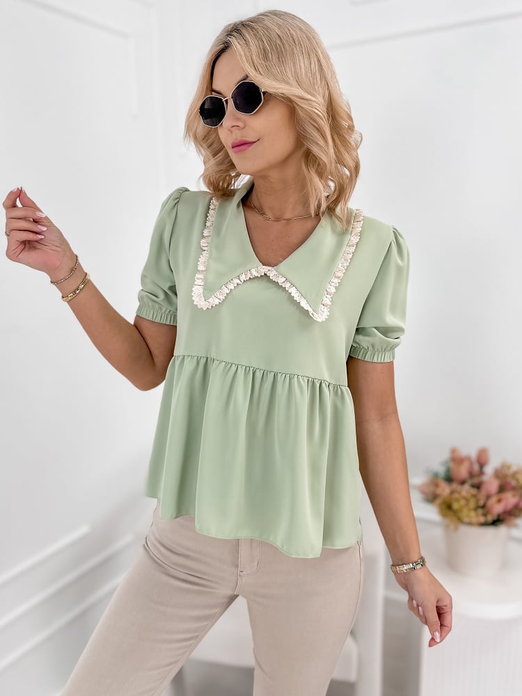 BLUZKA CARDINI PISTACJOWA