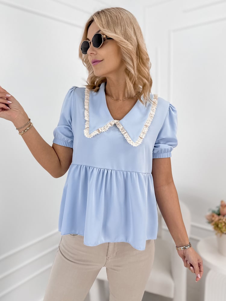 BLUZKA CARDINI BŁĘKITNA