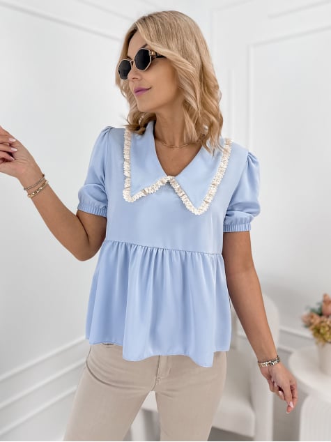 BLUZKA CARDINI BŁĘKITNA