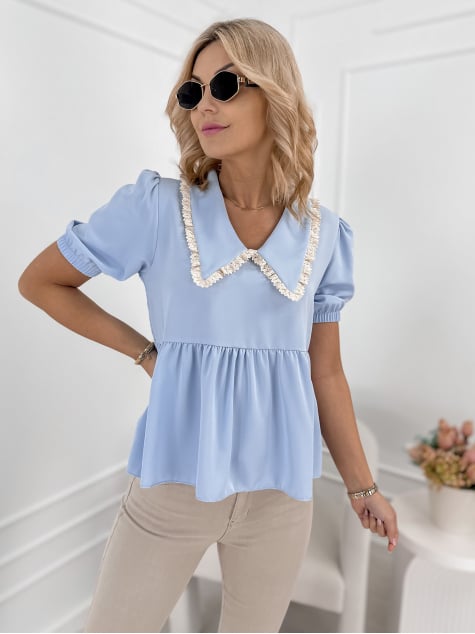 BLUZKA CARDINI BŁĘKITNA